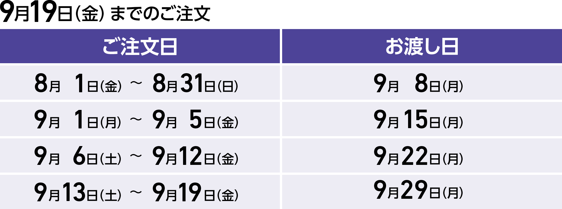 11月15日までのご注文